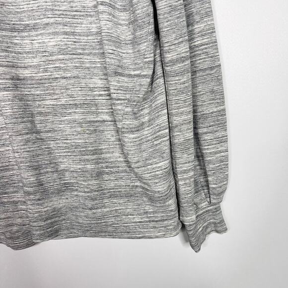 Athleta Small Marled Heather Gray Bandha Yoga Pullover Sweatshirt Modal Lyocell - Picture 4 of 9